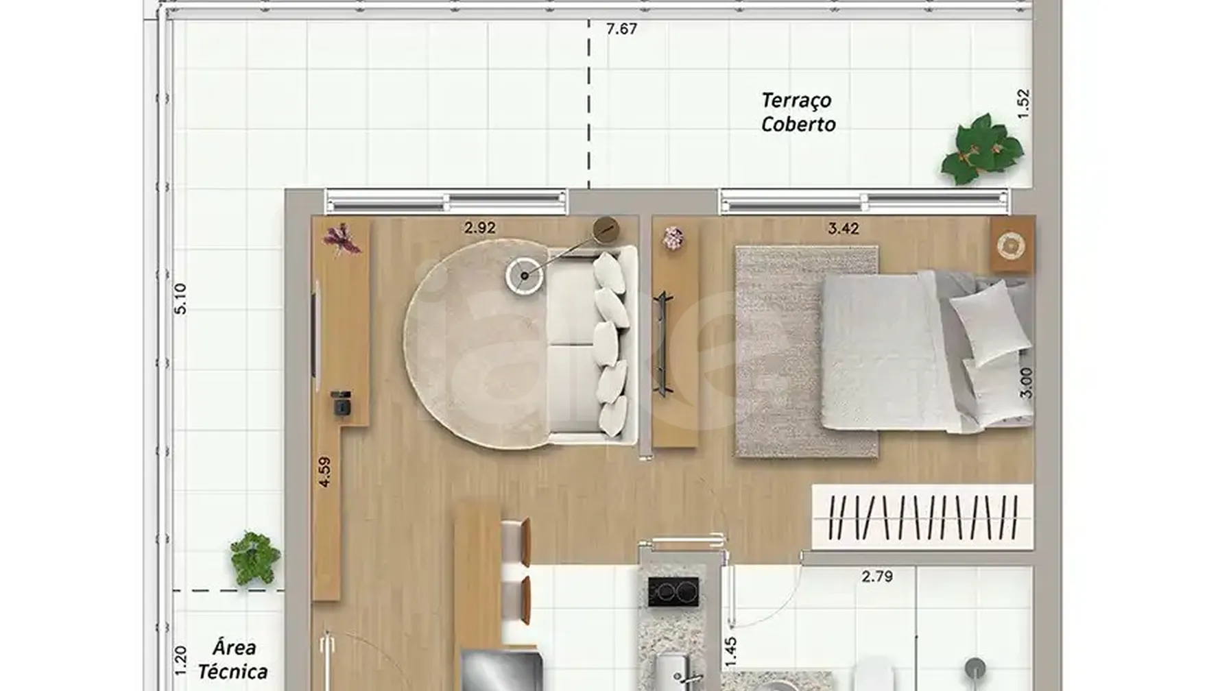 Planta — Garden 55,27 m²