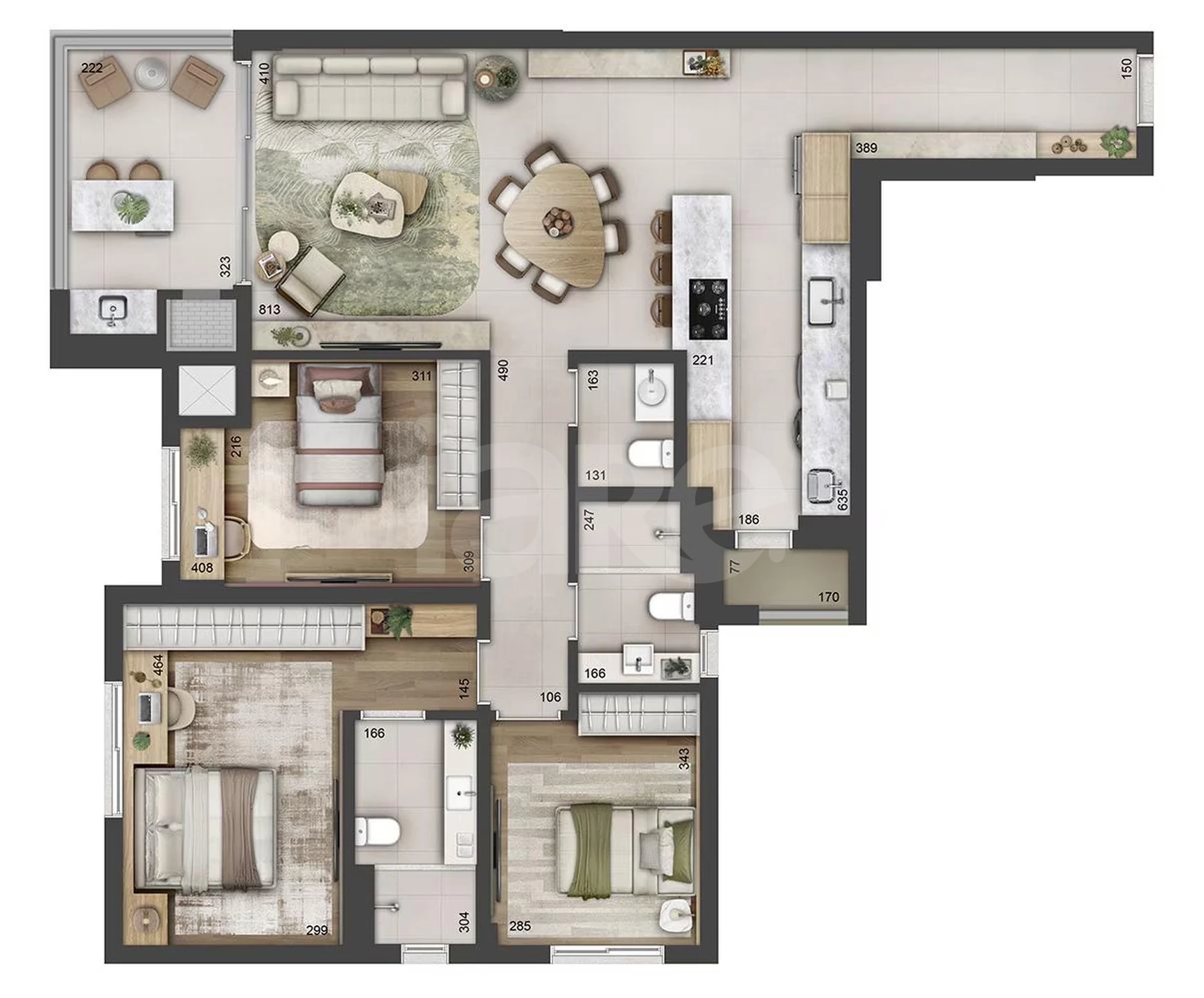 Planta — Garden 169,27 m²