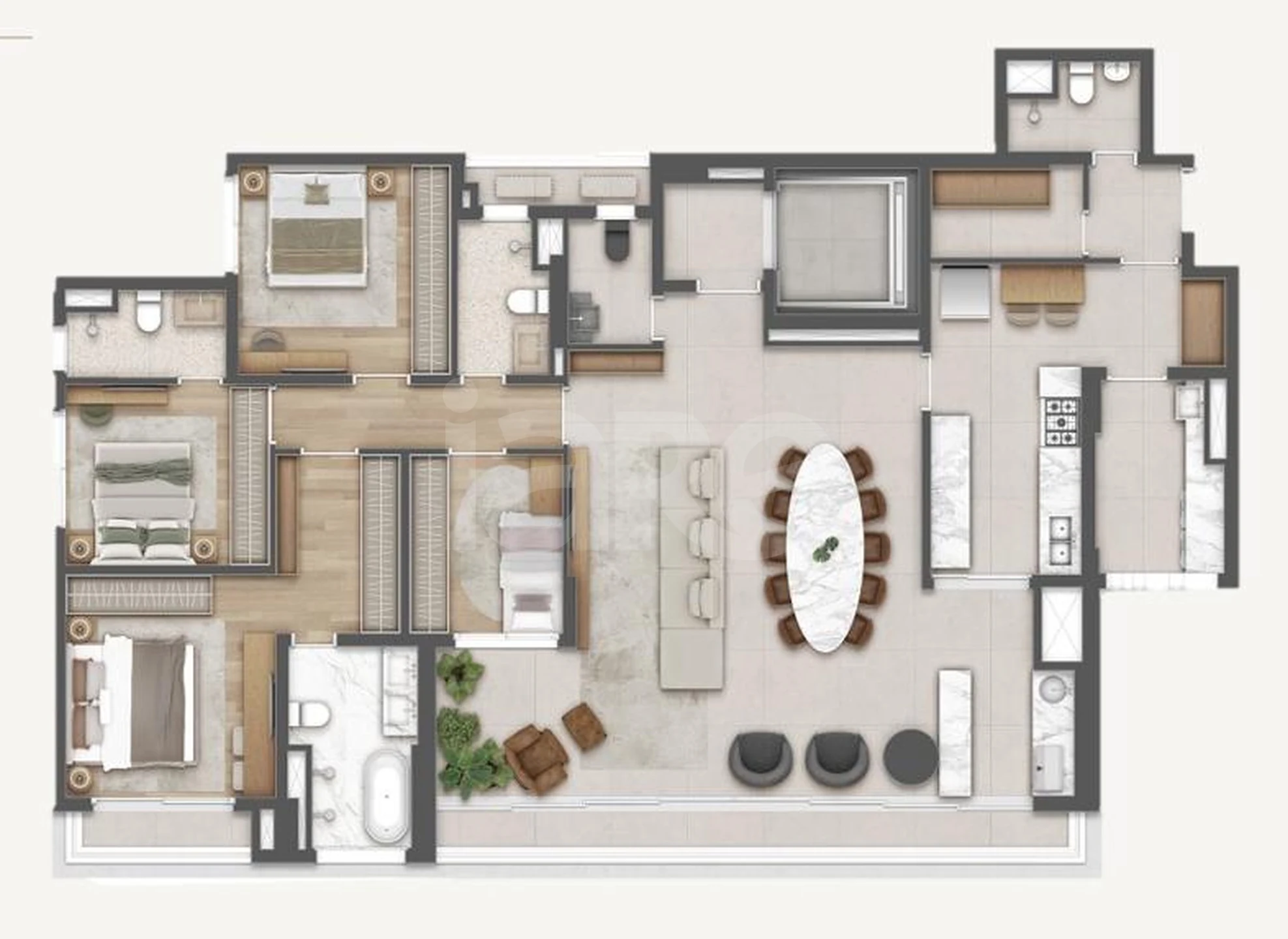 Planta — Apartamento 189,02 m²