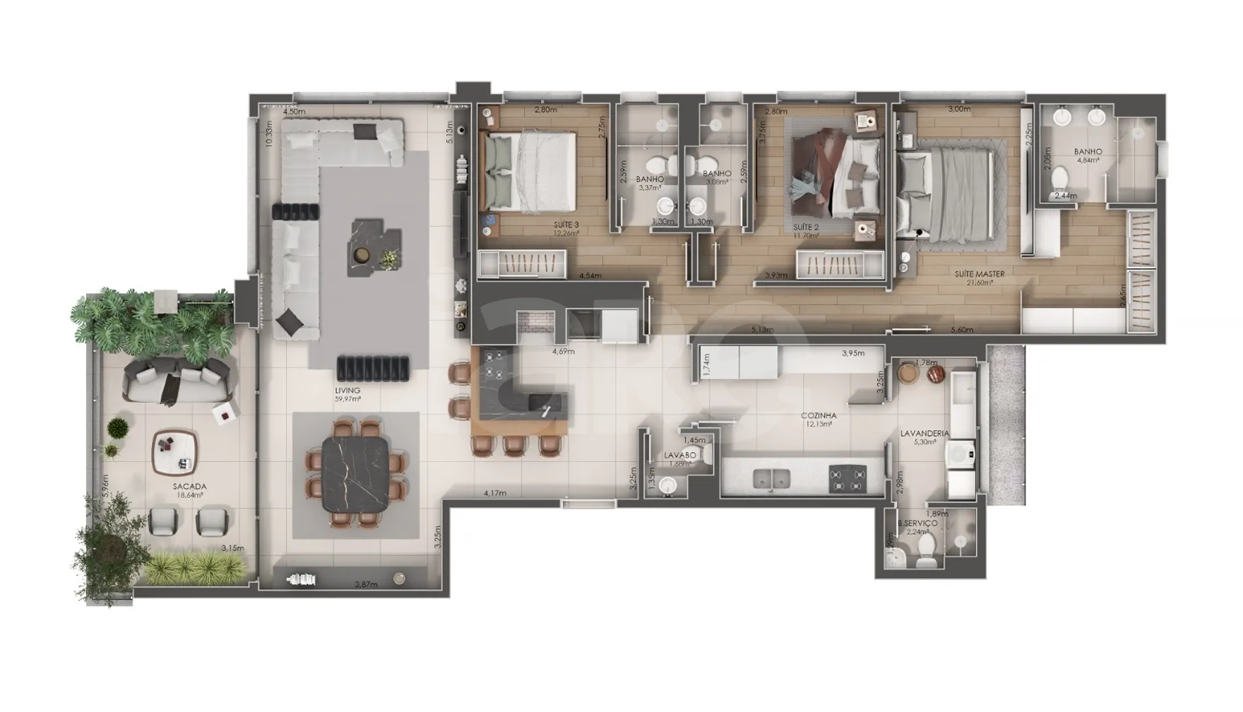 Planta — Garden 244,43 m²