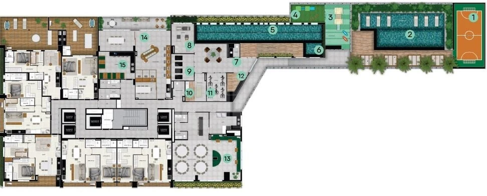 Planta — Pavimento lazer