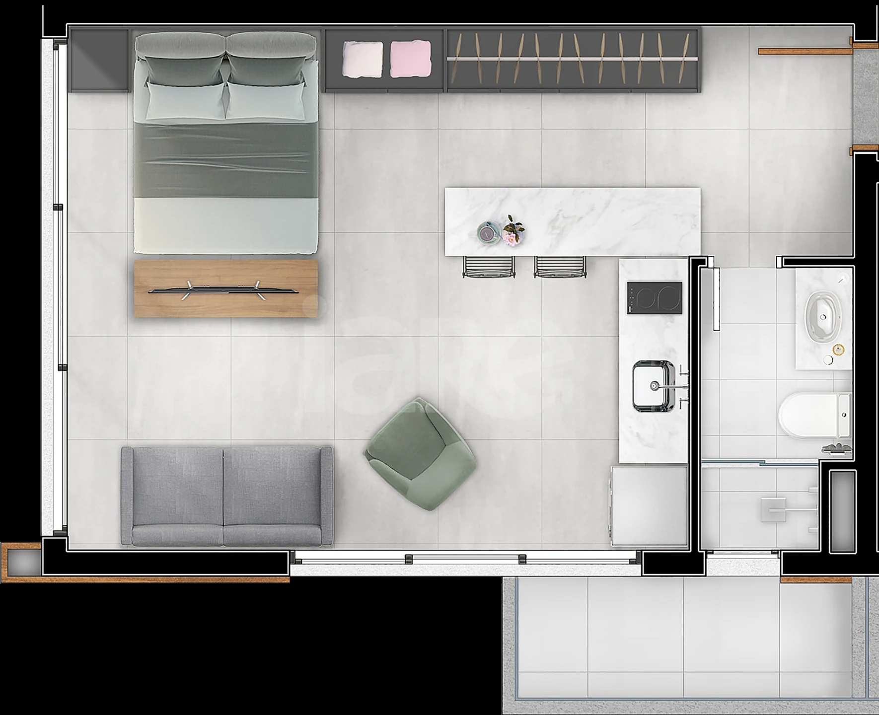 Planta — Garden 39,56 m²