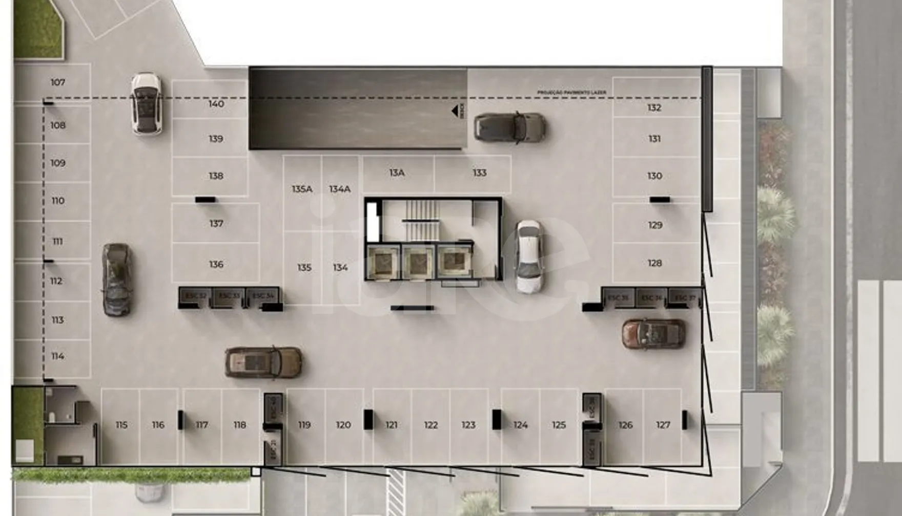 Planta — Pavimento garagem 2