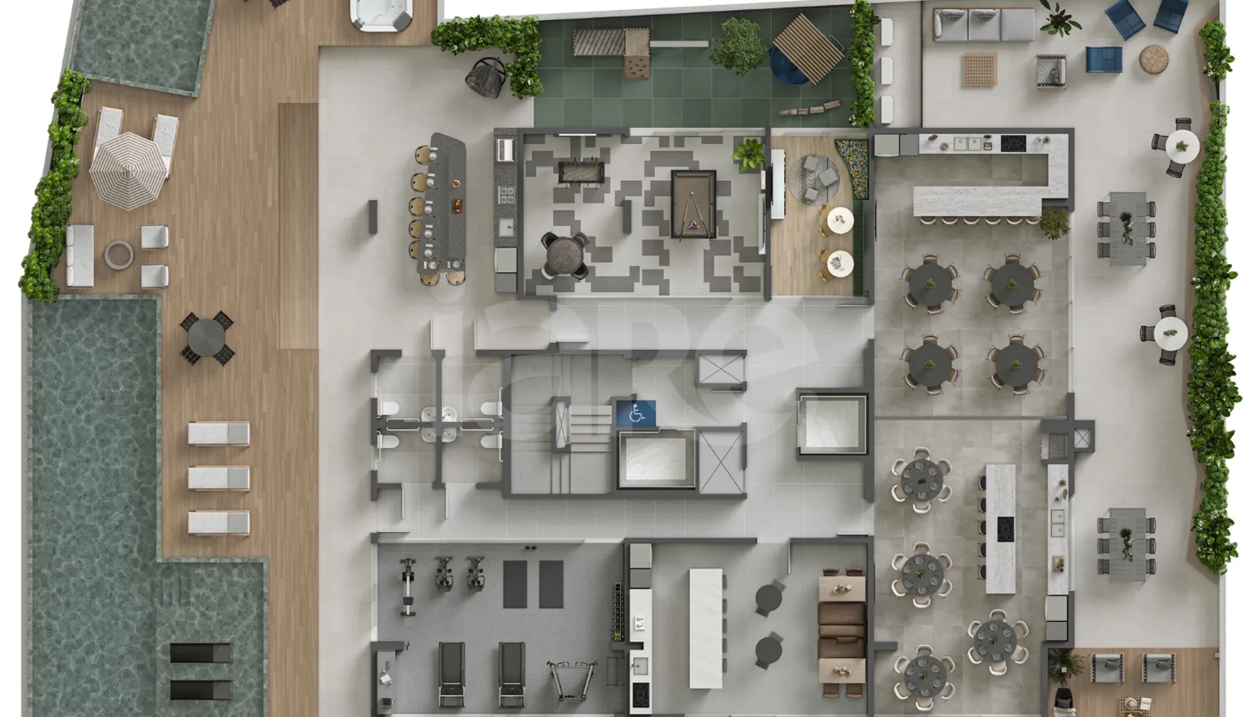 Planta — Pavimento lazer