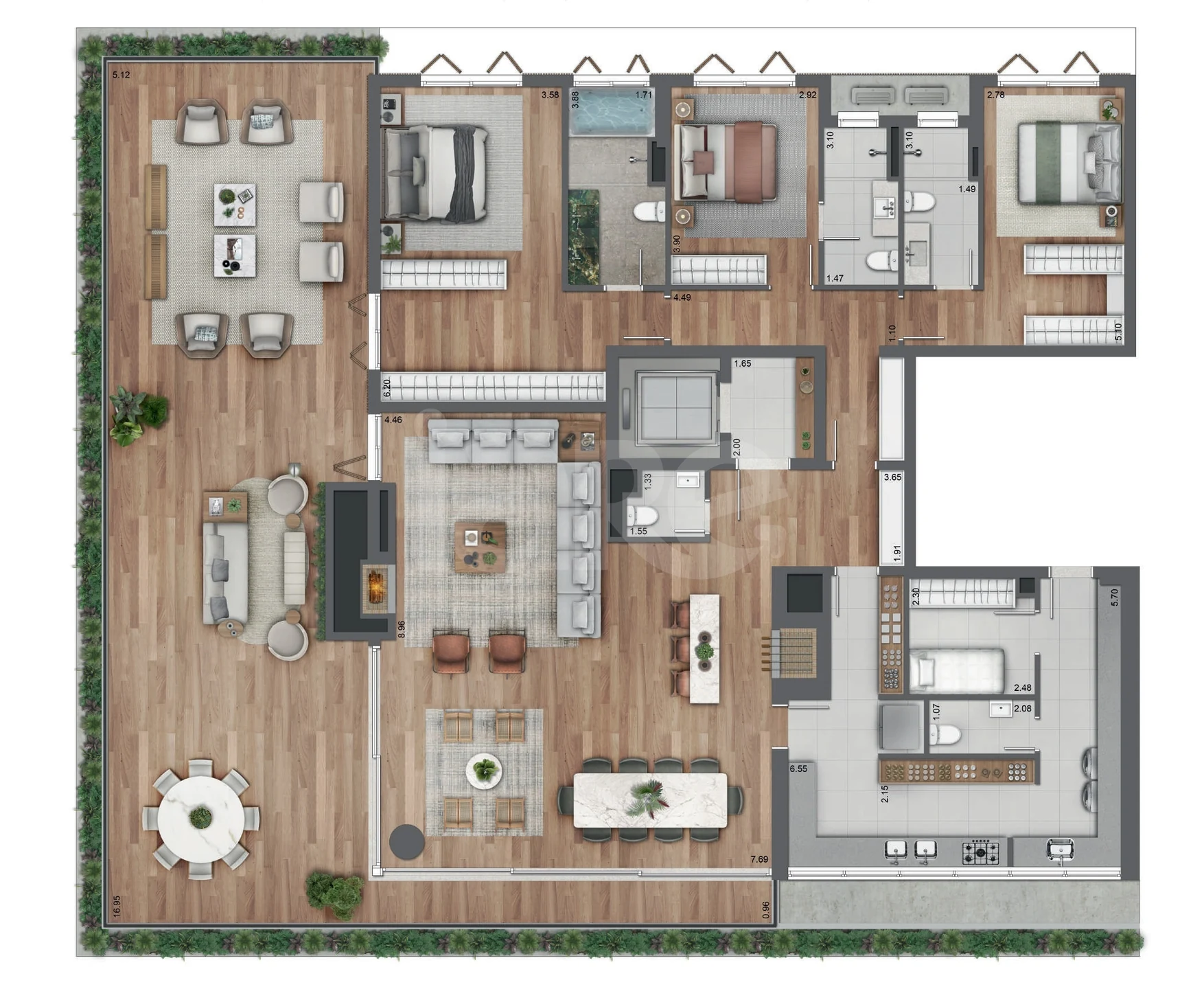 Planta — Garden 309,97 m²