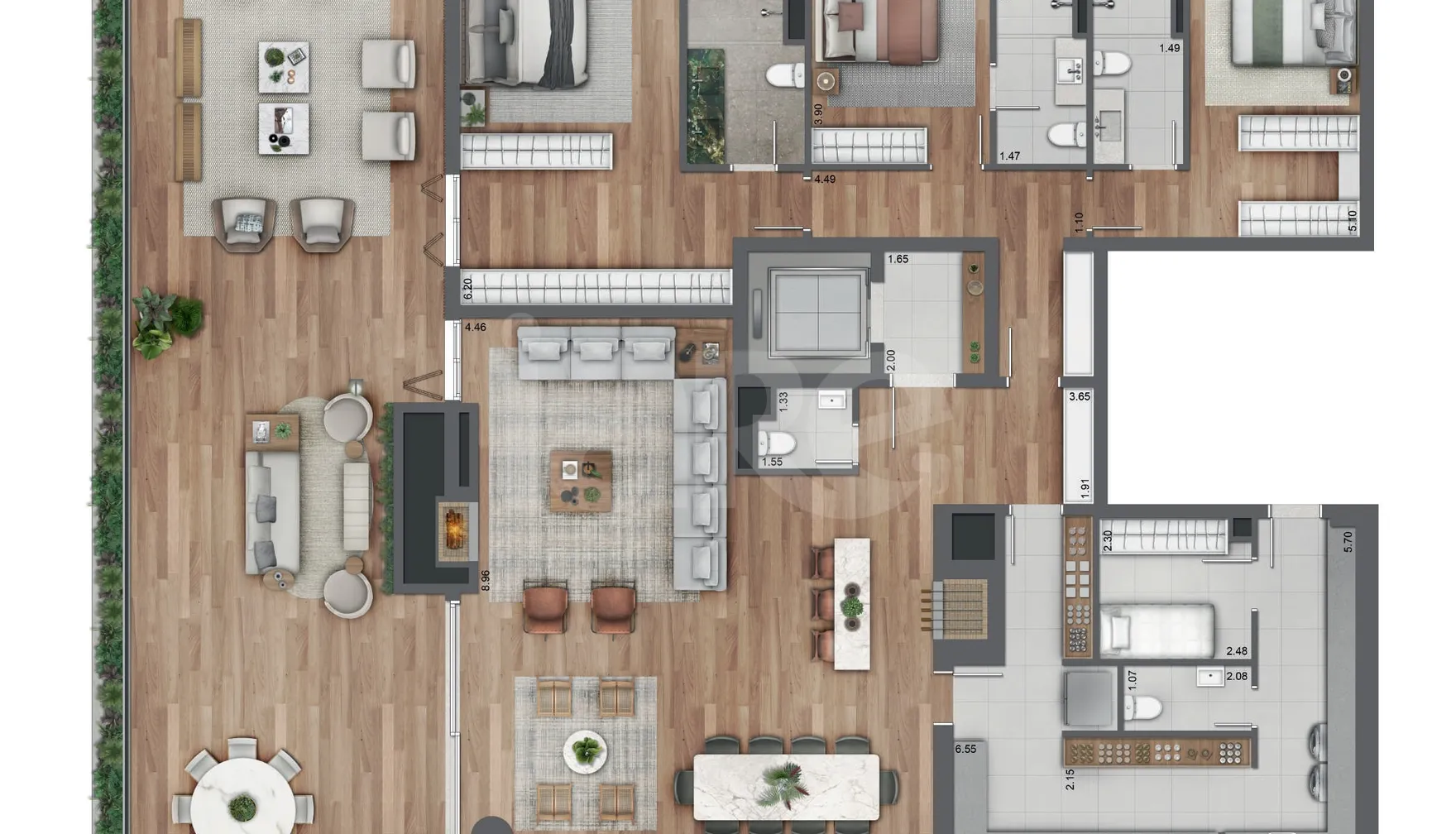 Planta — Garden 309,97 m²