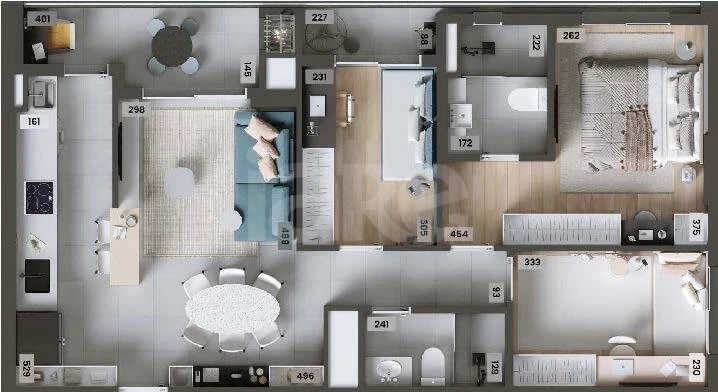 Planta — Apartamento 78,17 m²