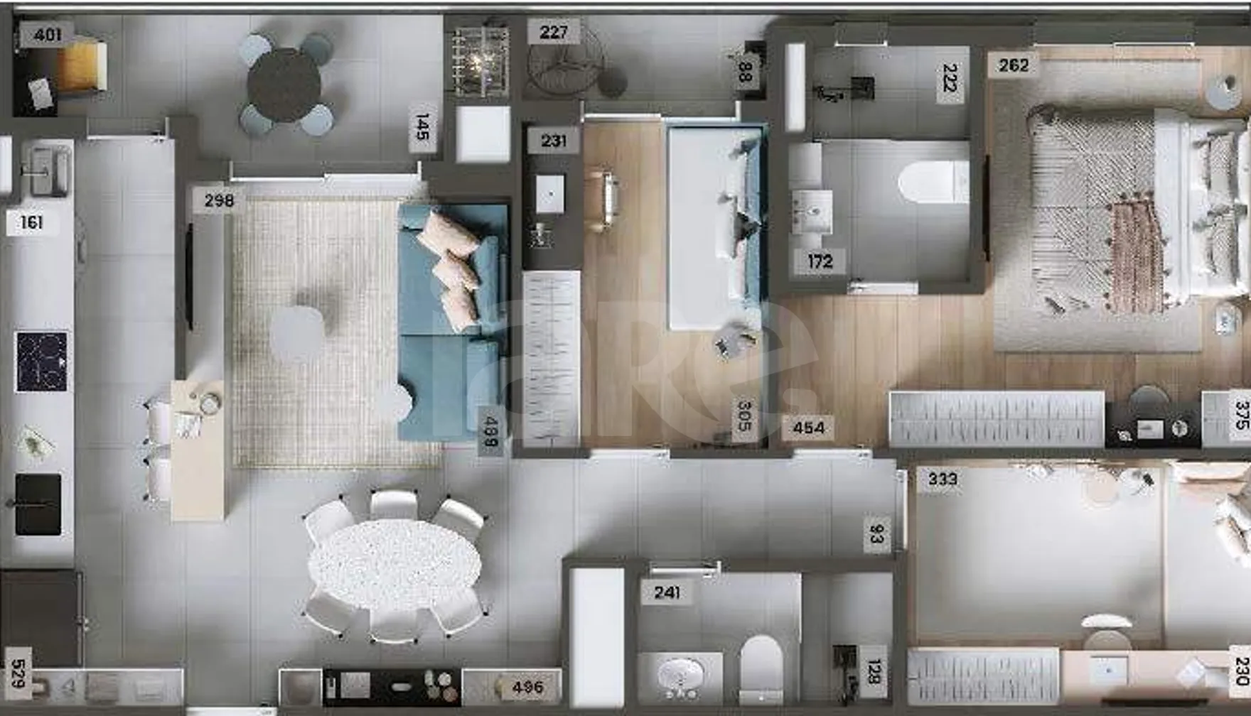 Planta — Apartamento 78,17 m²