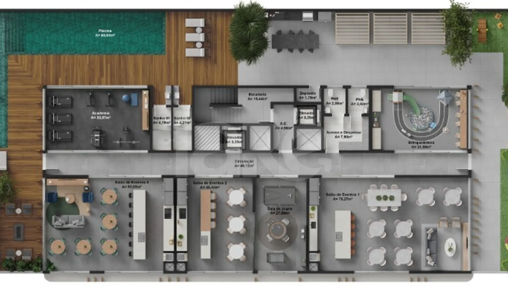 Planta — Pavimento lazer