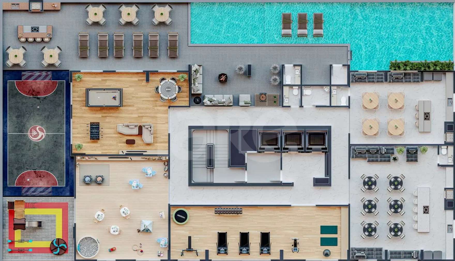 Planta — Pavimento lazer