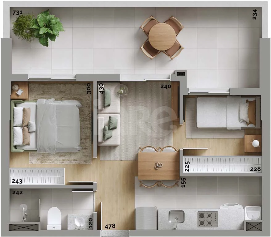 Planta — Garden 45,01 m²
