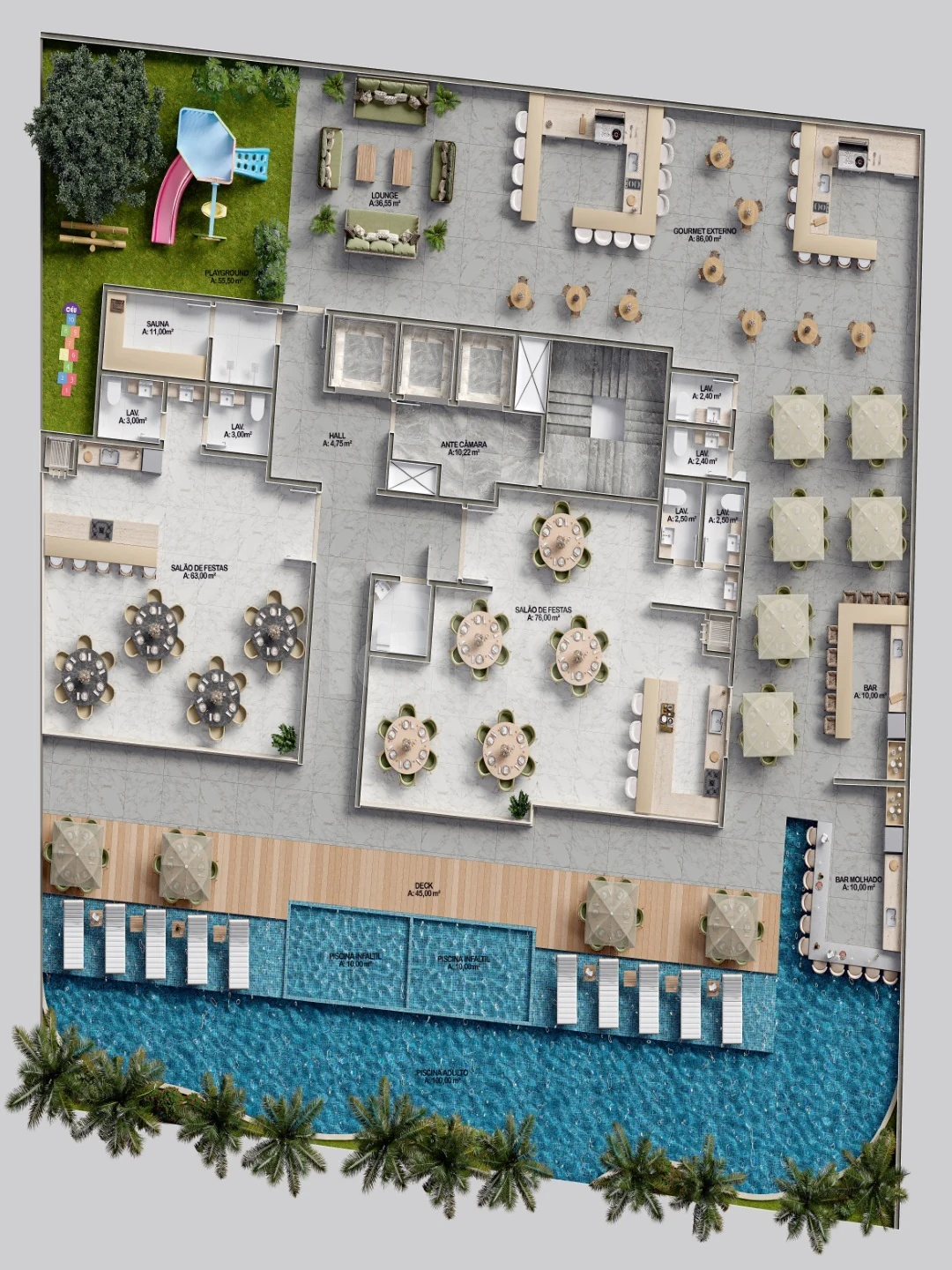 Planta — Pavimento lazer 1
