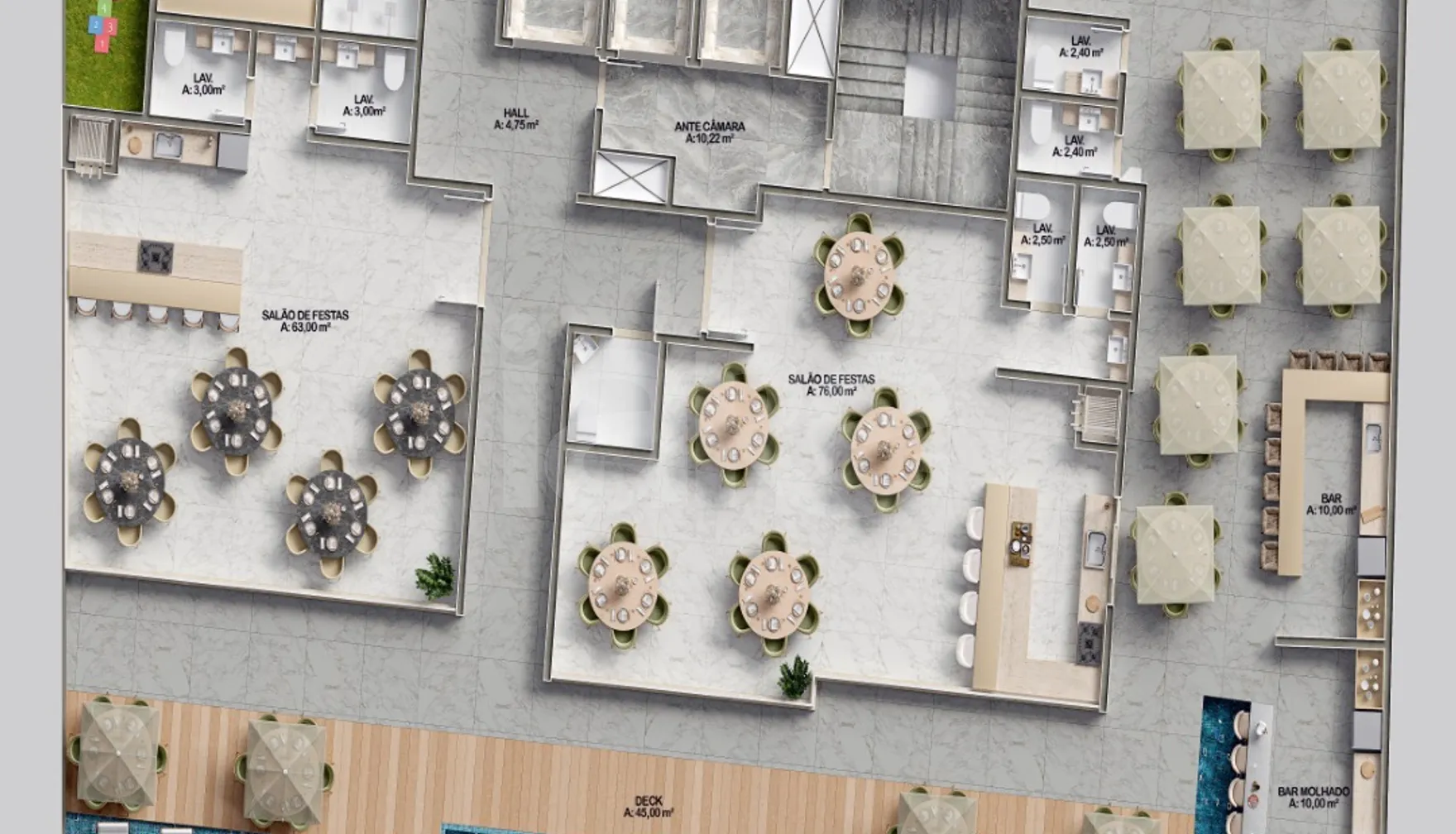 Planta — Pavimento lazer 1