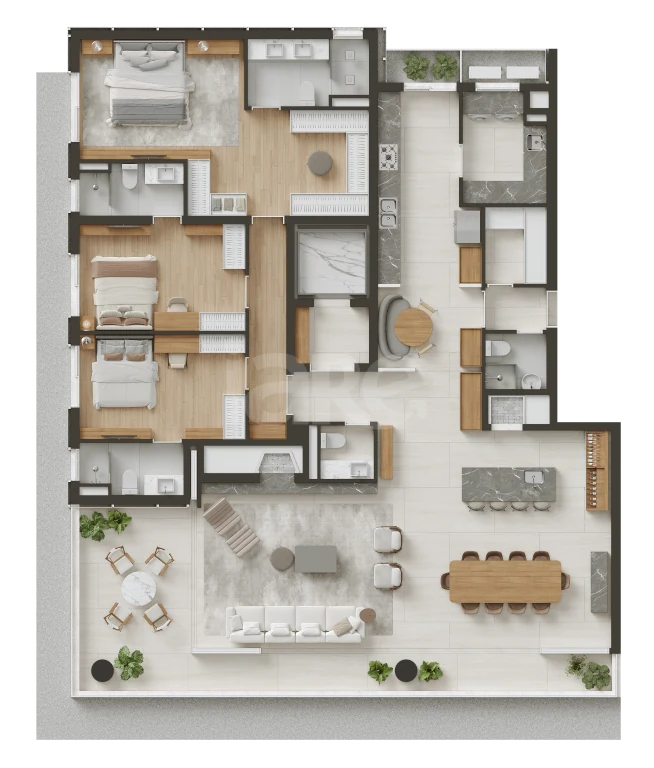 Planta — Apartamento 239,04 m²