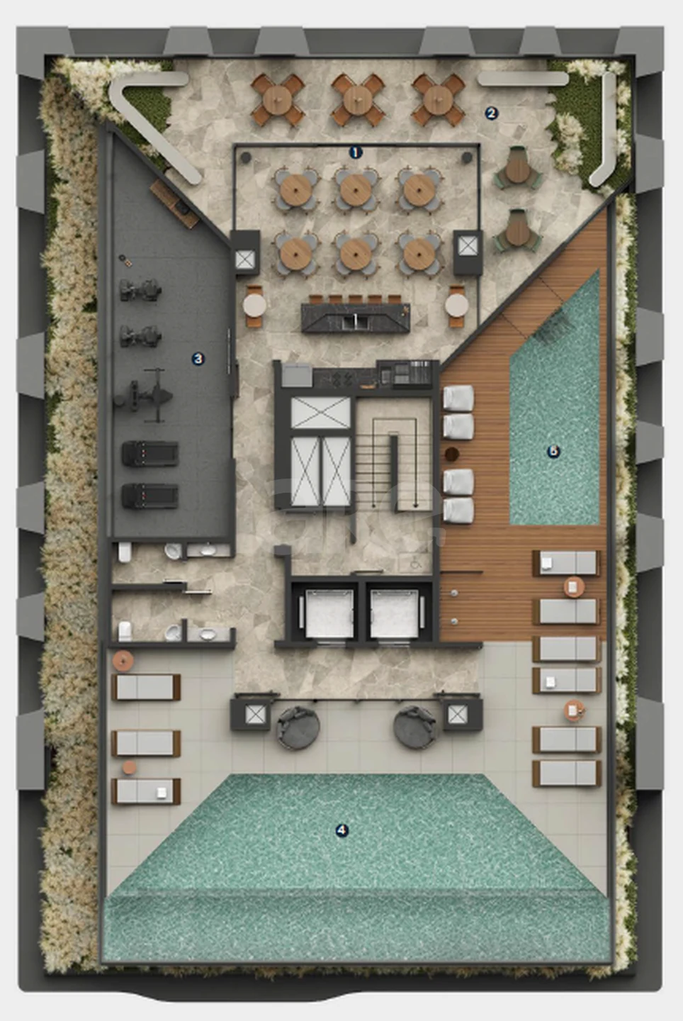 Planta — Pavimento lazer