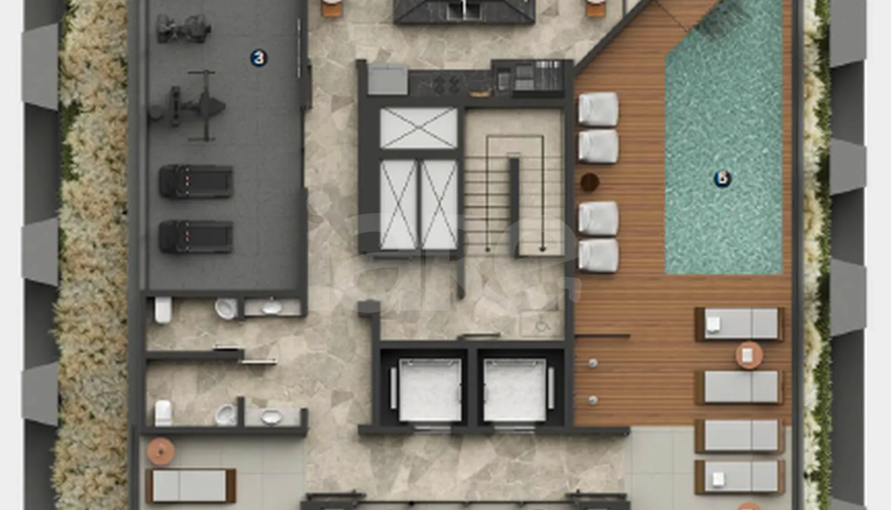Planta — Pavimento lazer