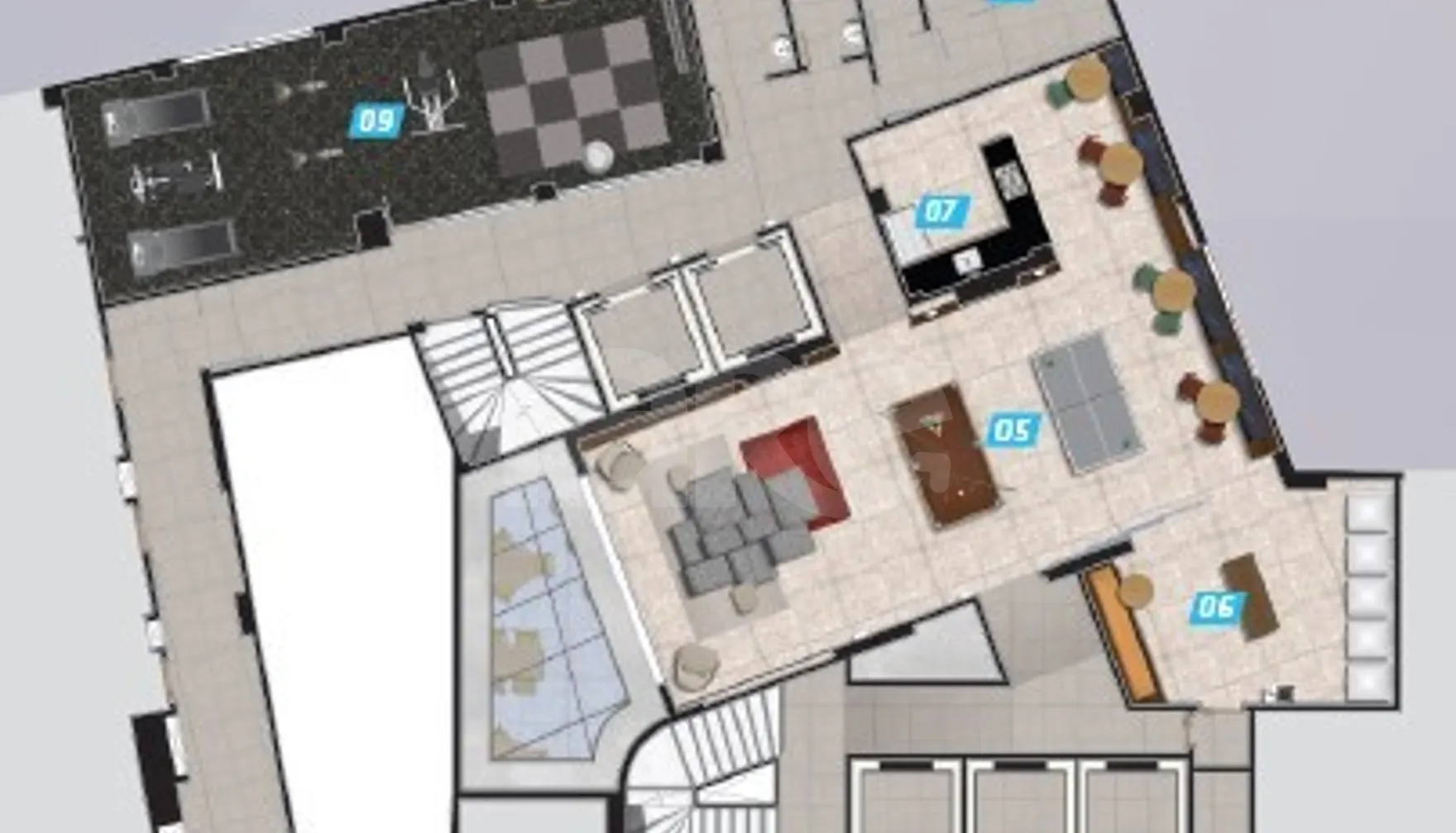 Planta — Pavimento lazer