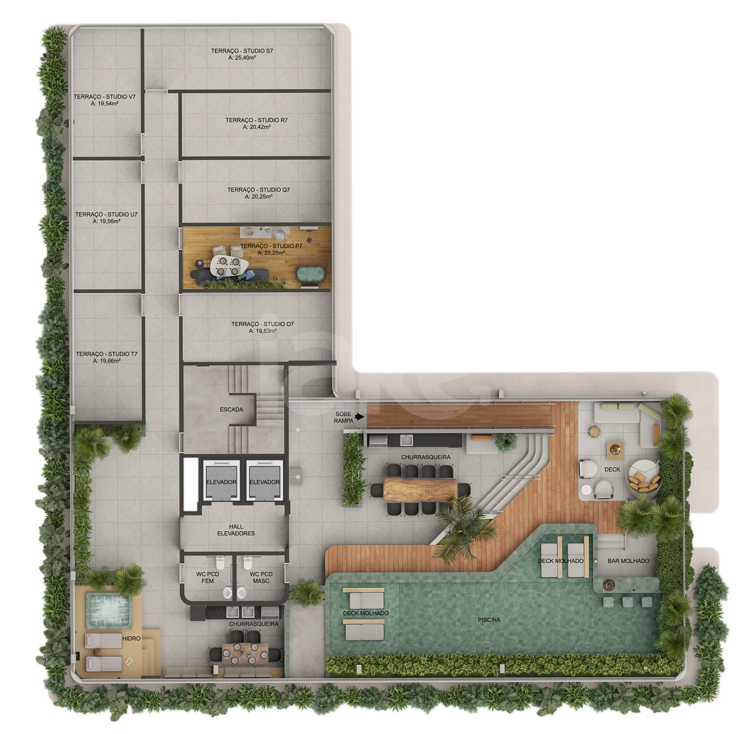 Planta — Pavimento rooftop