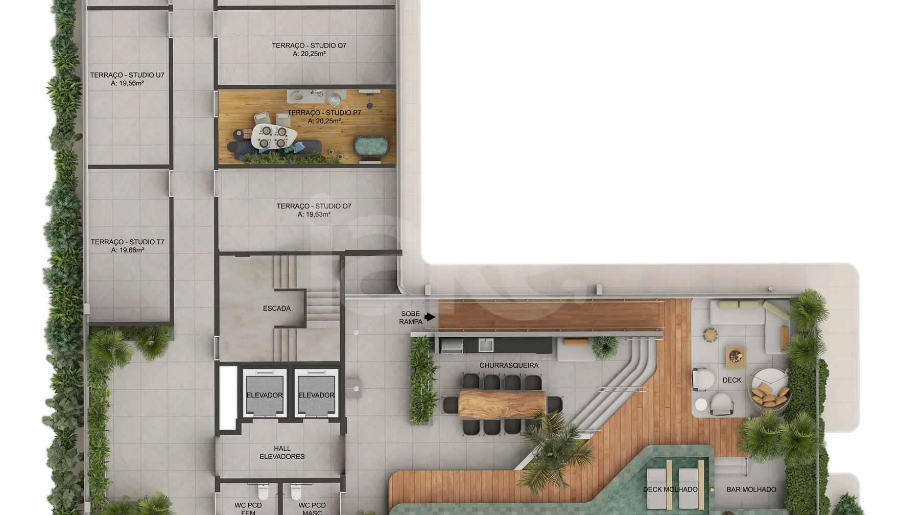 Planta — Pavimento rooftop