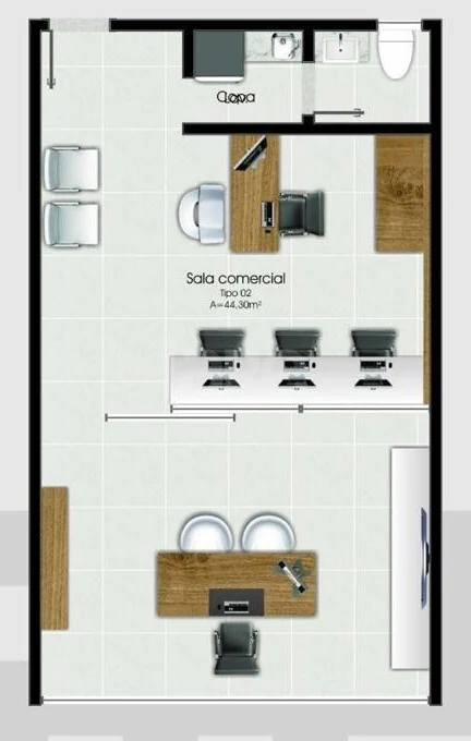 Planta — Sala 44,23 m²