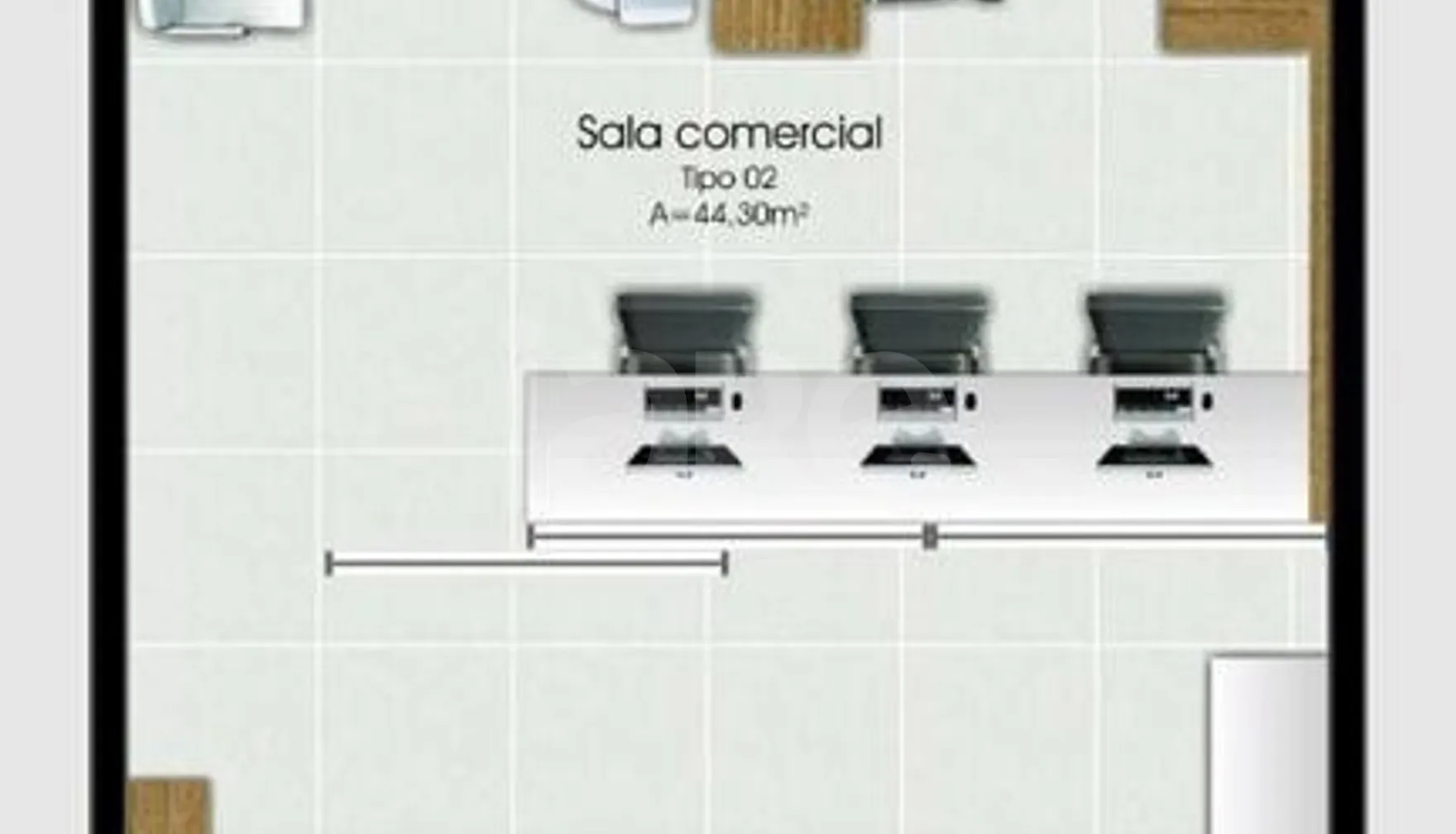 Planta — Sala 44,23 m²