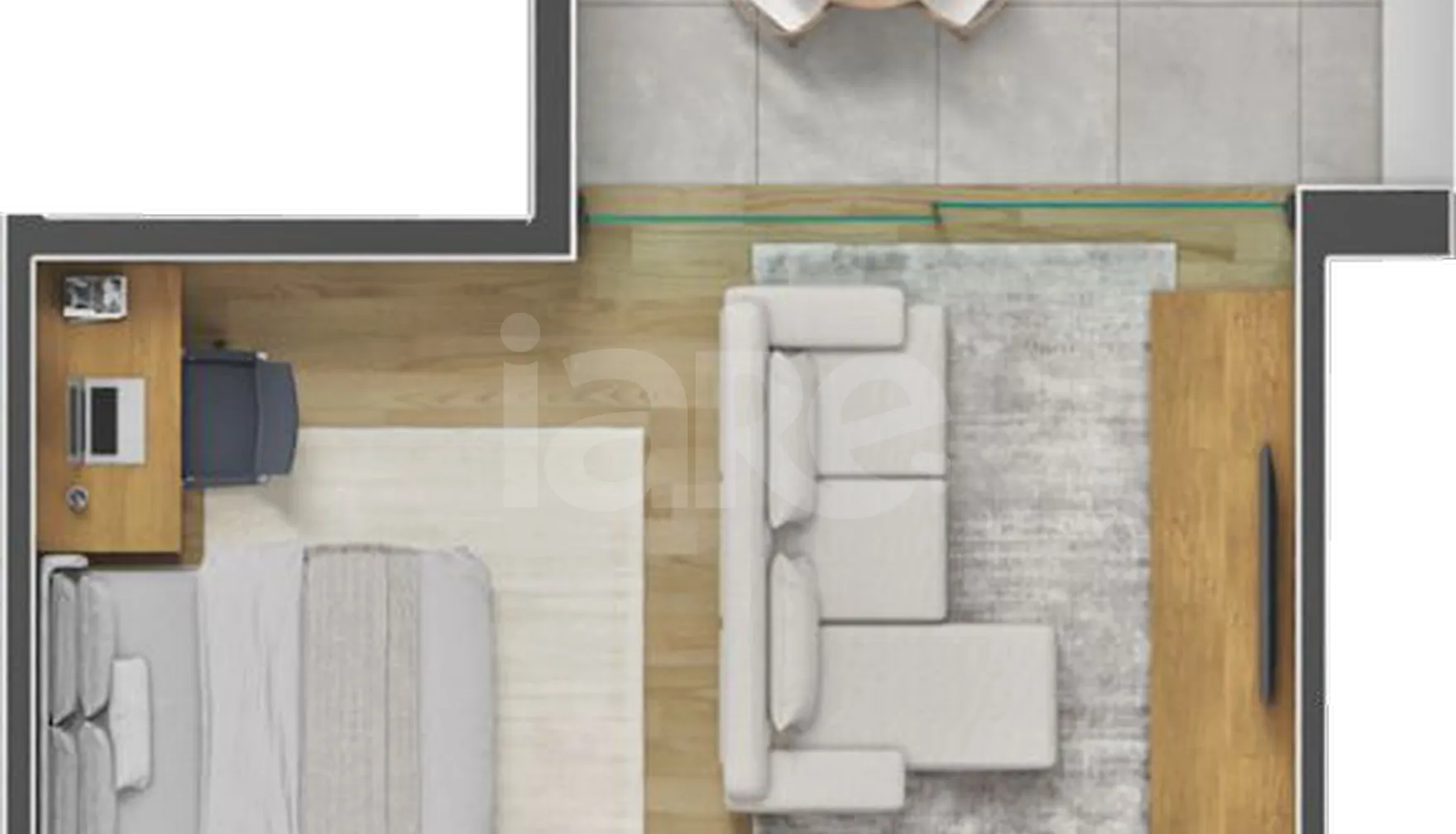 Planta — Studio 47,11 m²