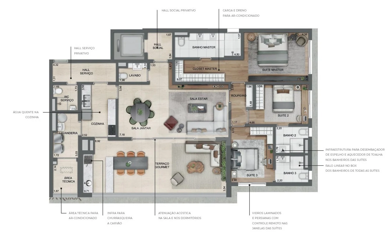 Planta — Apartamento 182,39 m²