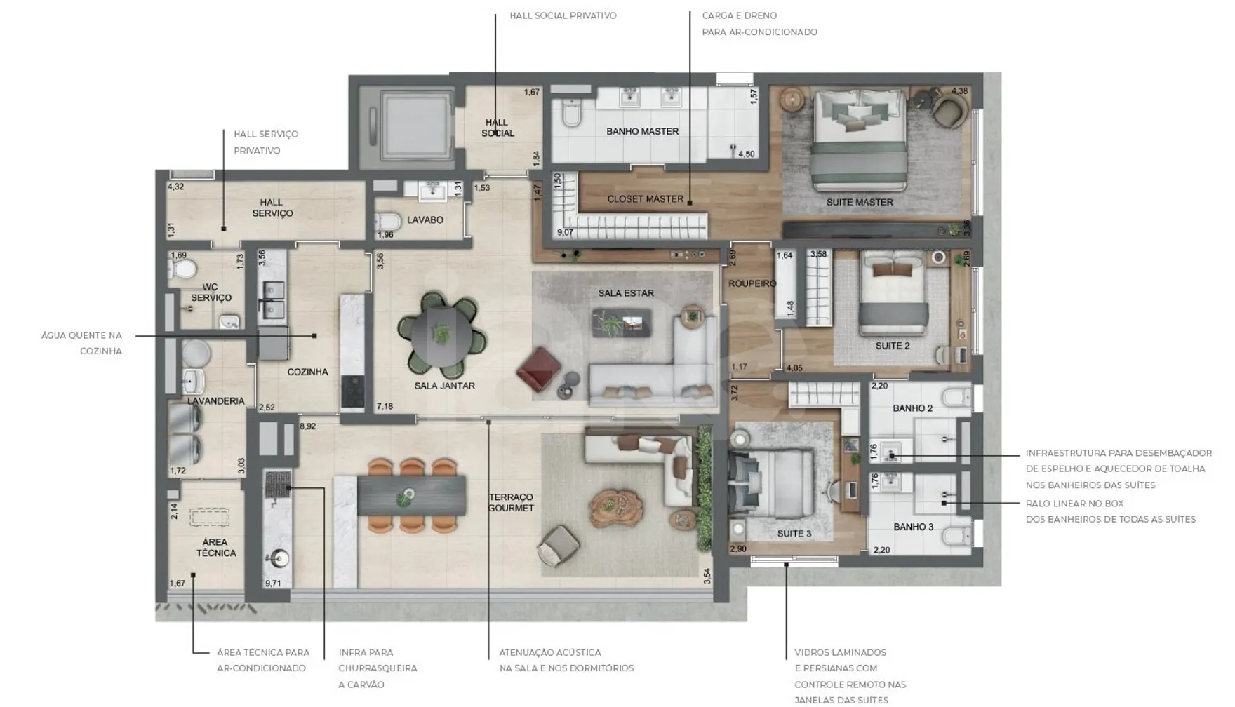 Planta — Apartamento 182,39 m²