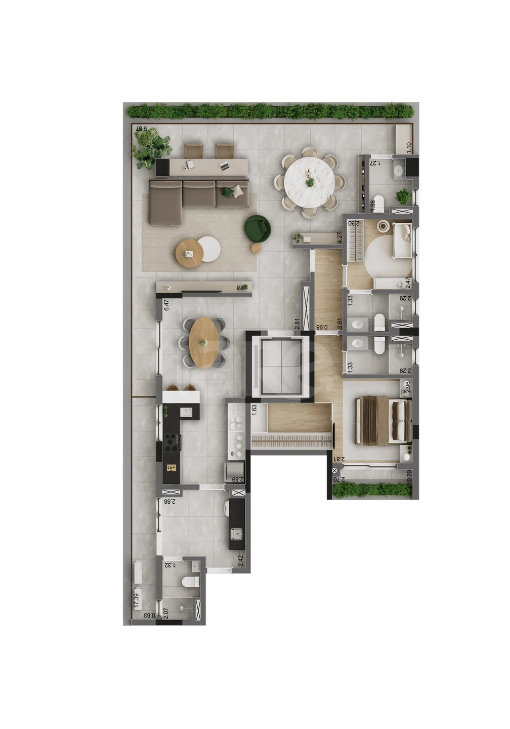 Planta — Apartamento 139,99 m²