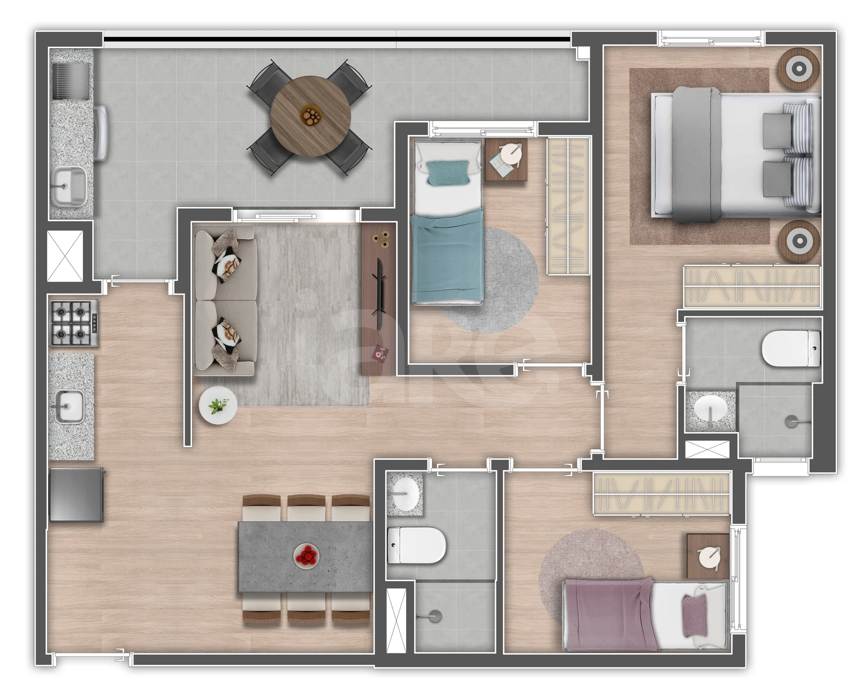 Planta — 3 DORMS