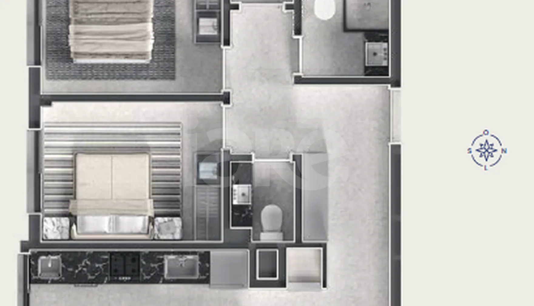 Planta — Apartamento 80,6 m²