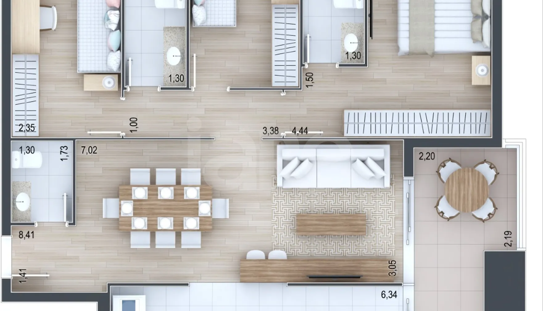 Planta — Garden 81,98 m²
