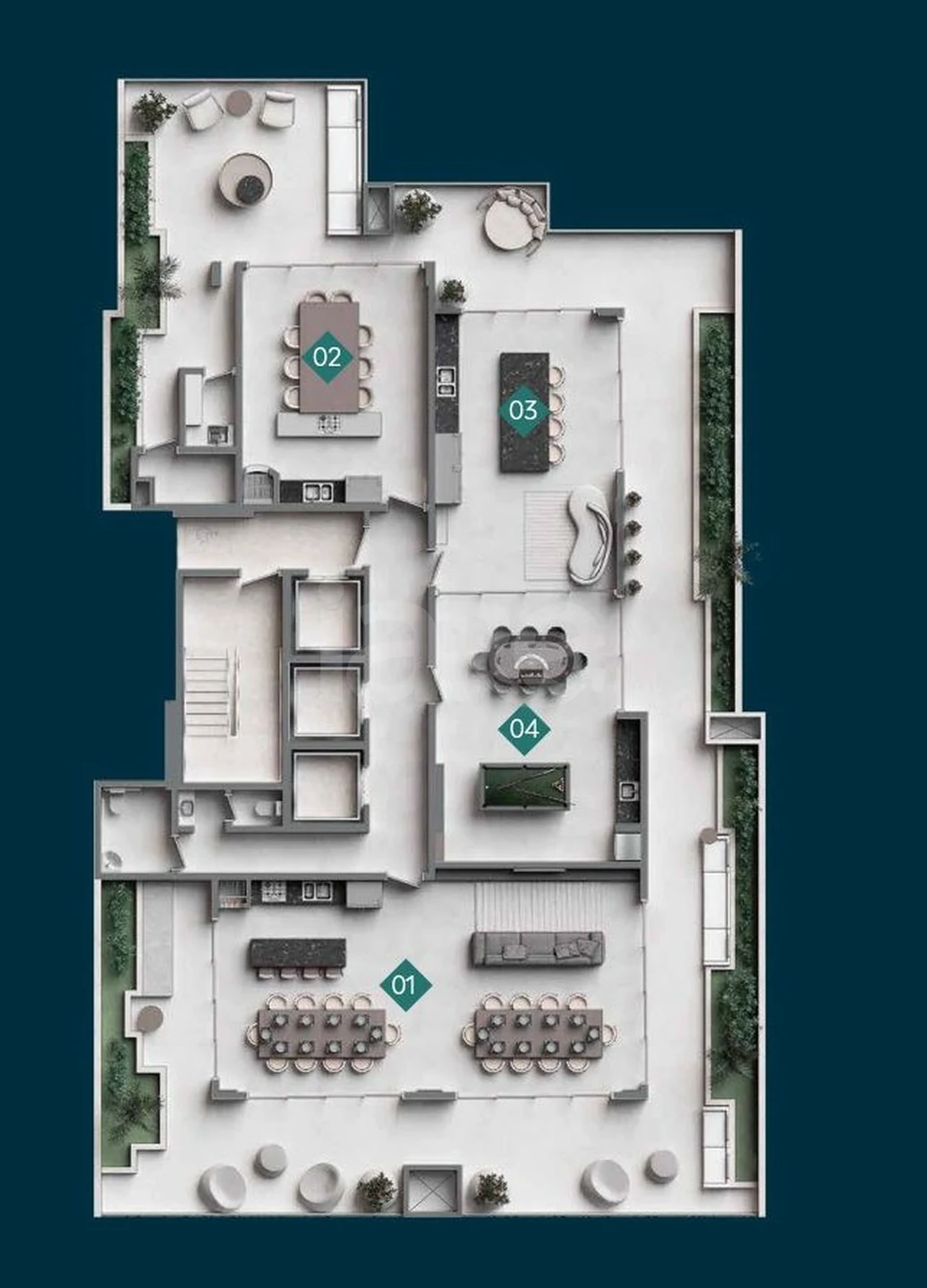 Planta — Pavimento rooftop