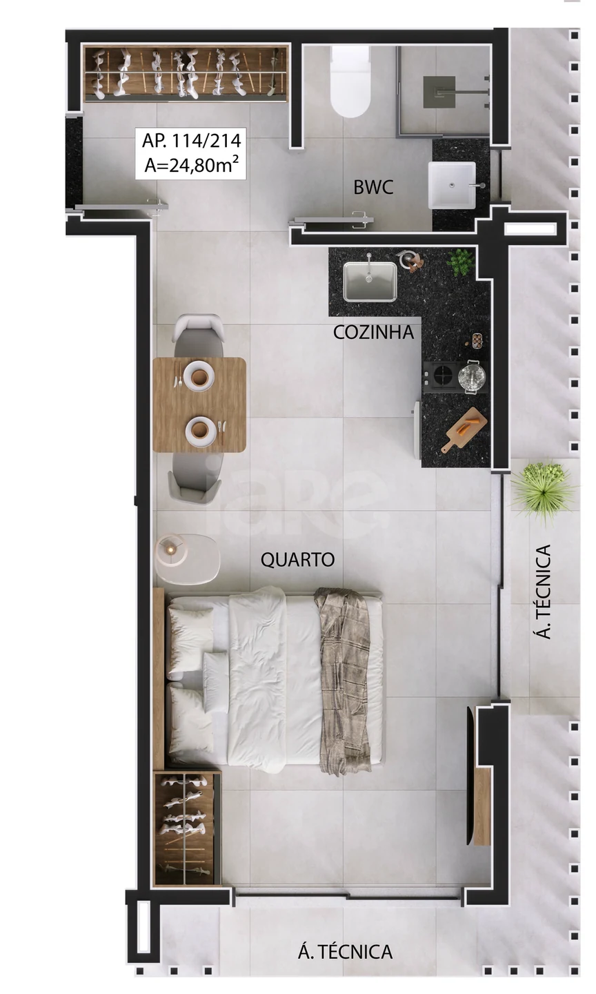 Planta — Garden 27,45 m²