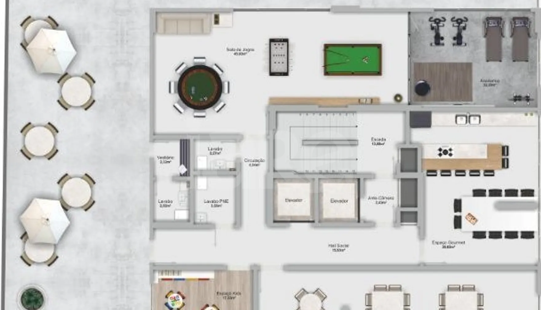 Planta — Pavimento lazer