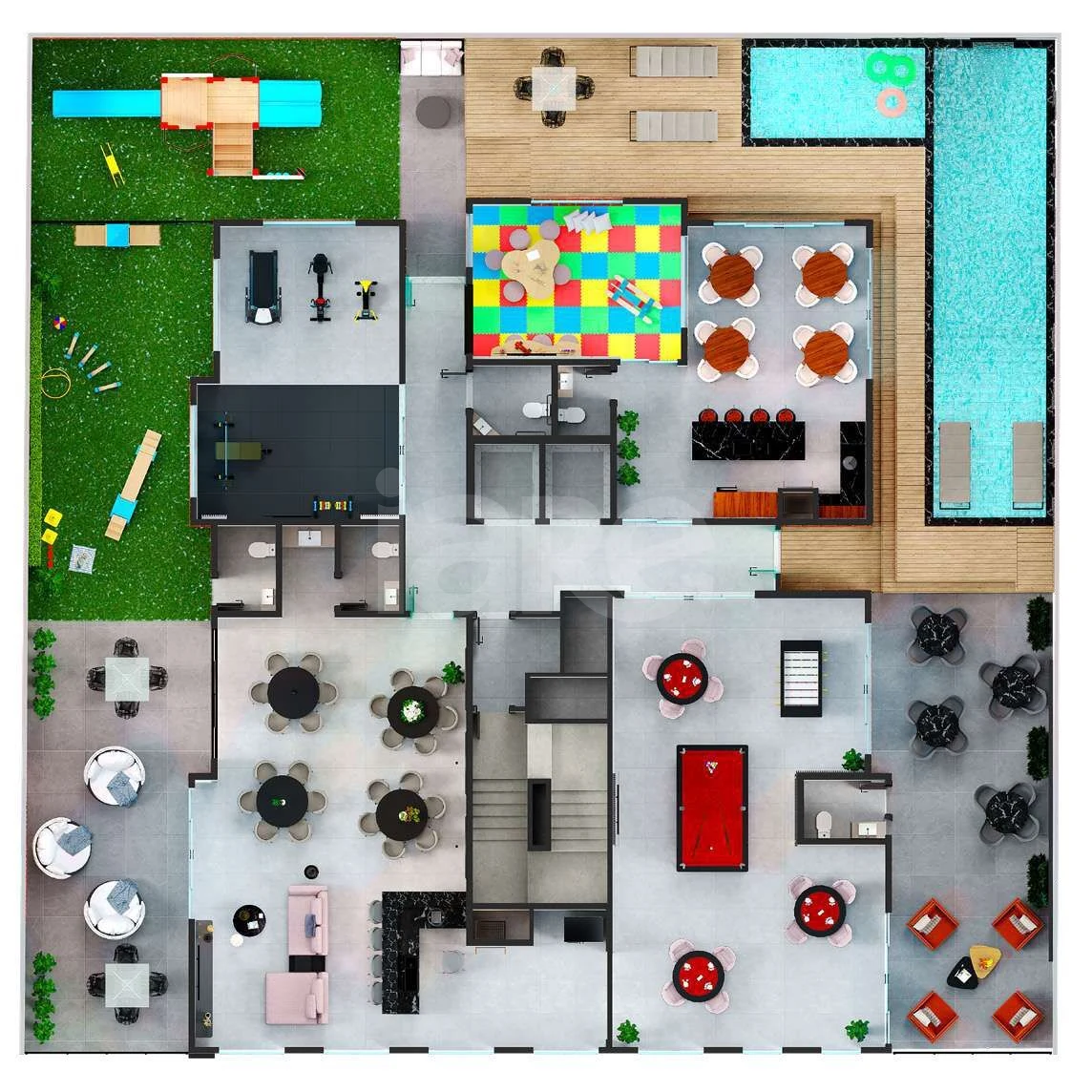 Planta — Pavimento lazer