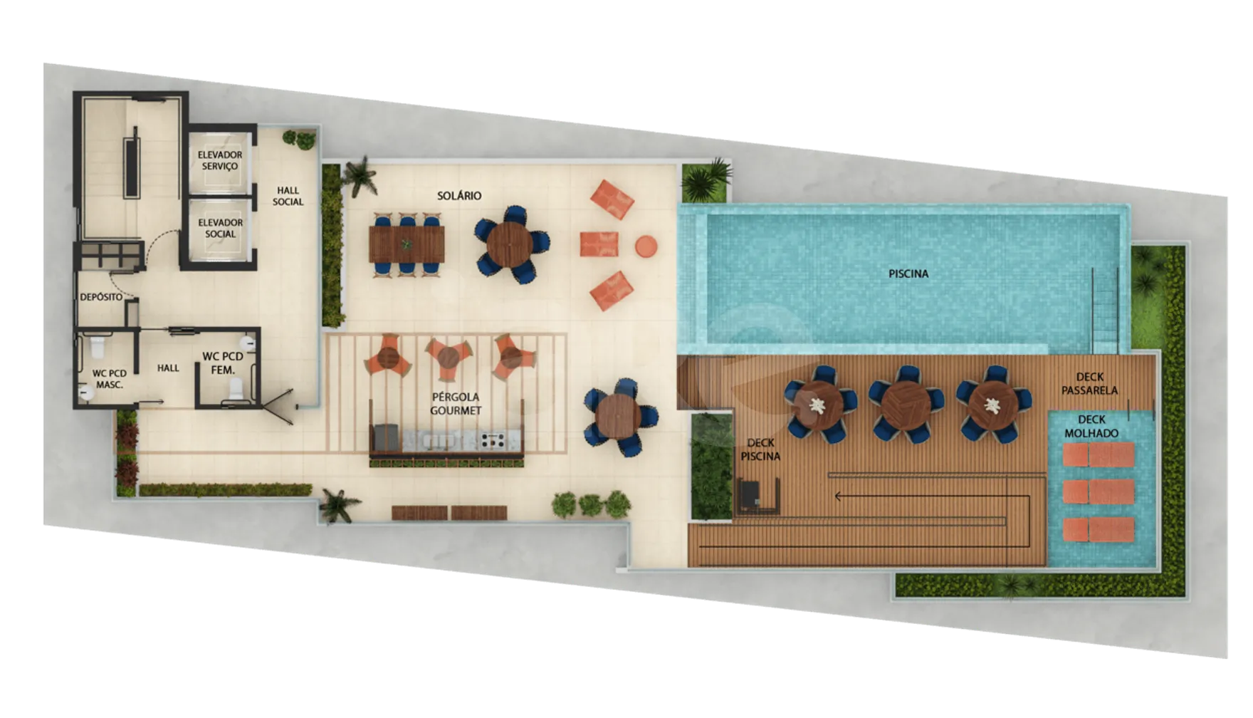 Planta — Pavimento rooftop