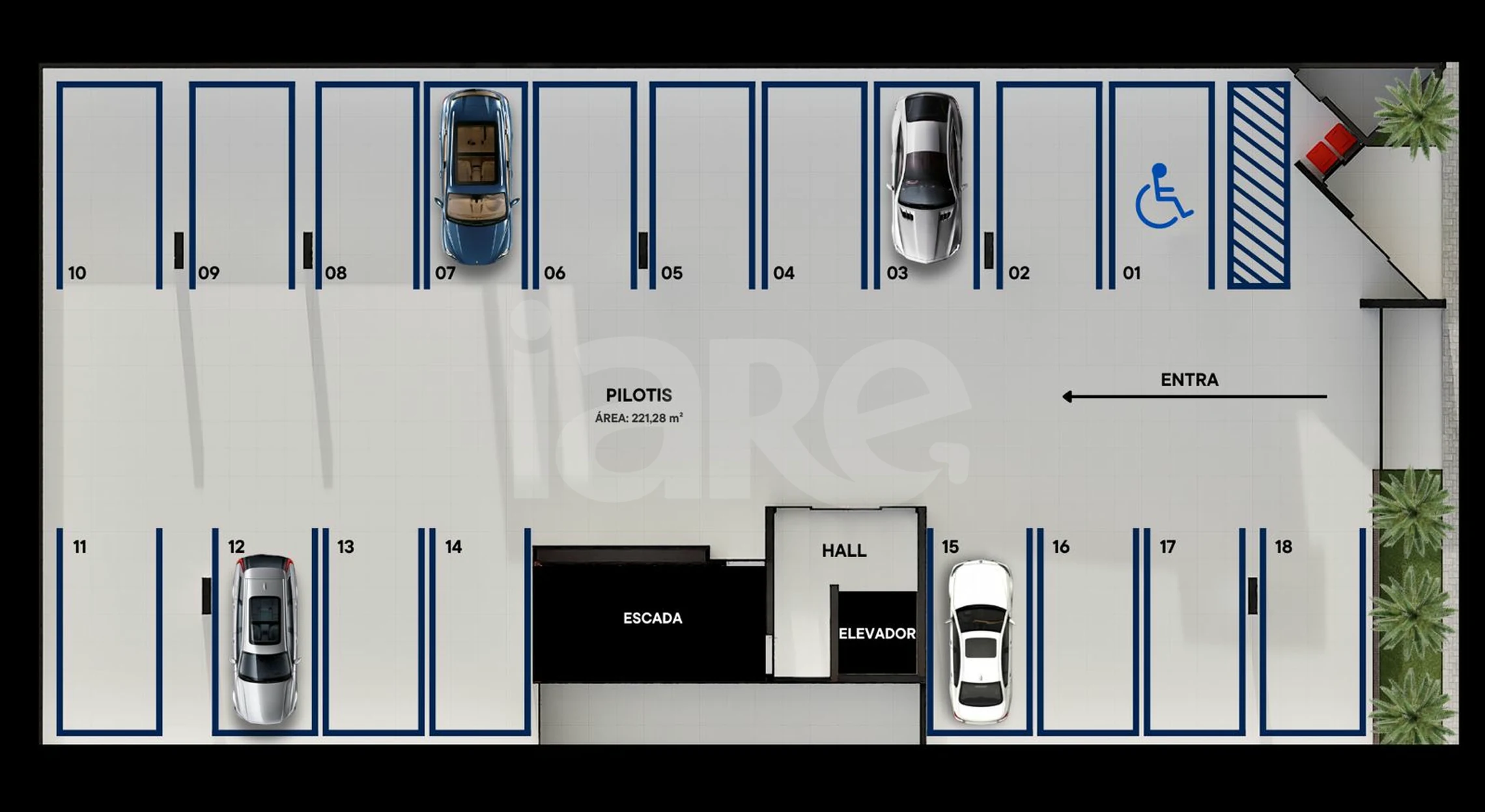 Planta — Pavimento garagem