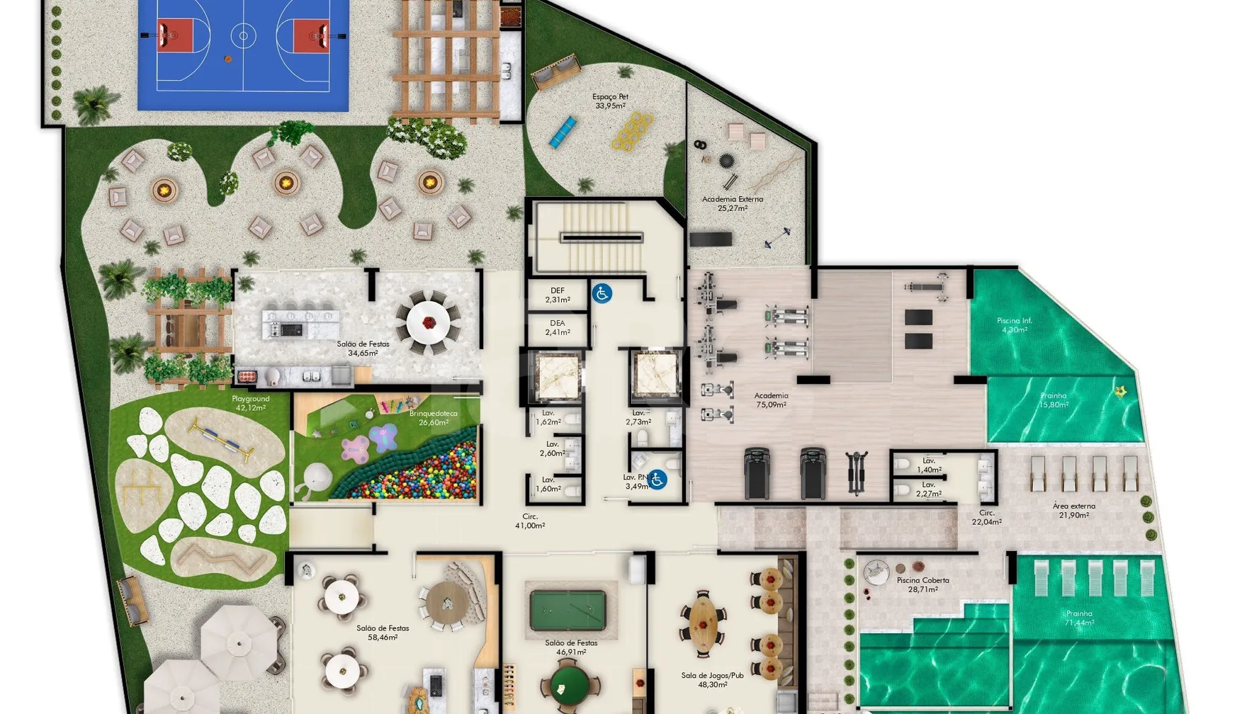 Planta — Pavimento lazer