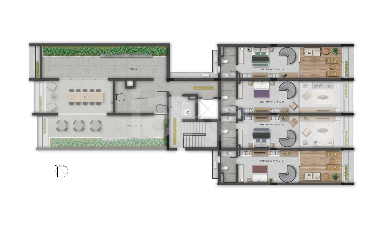 Planta — Pavimento 7