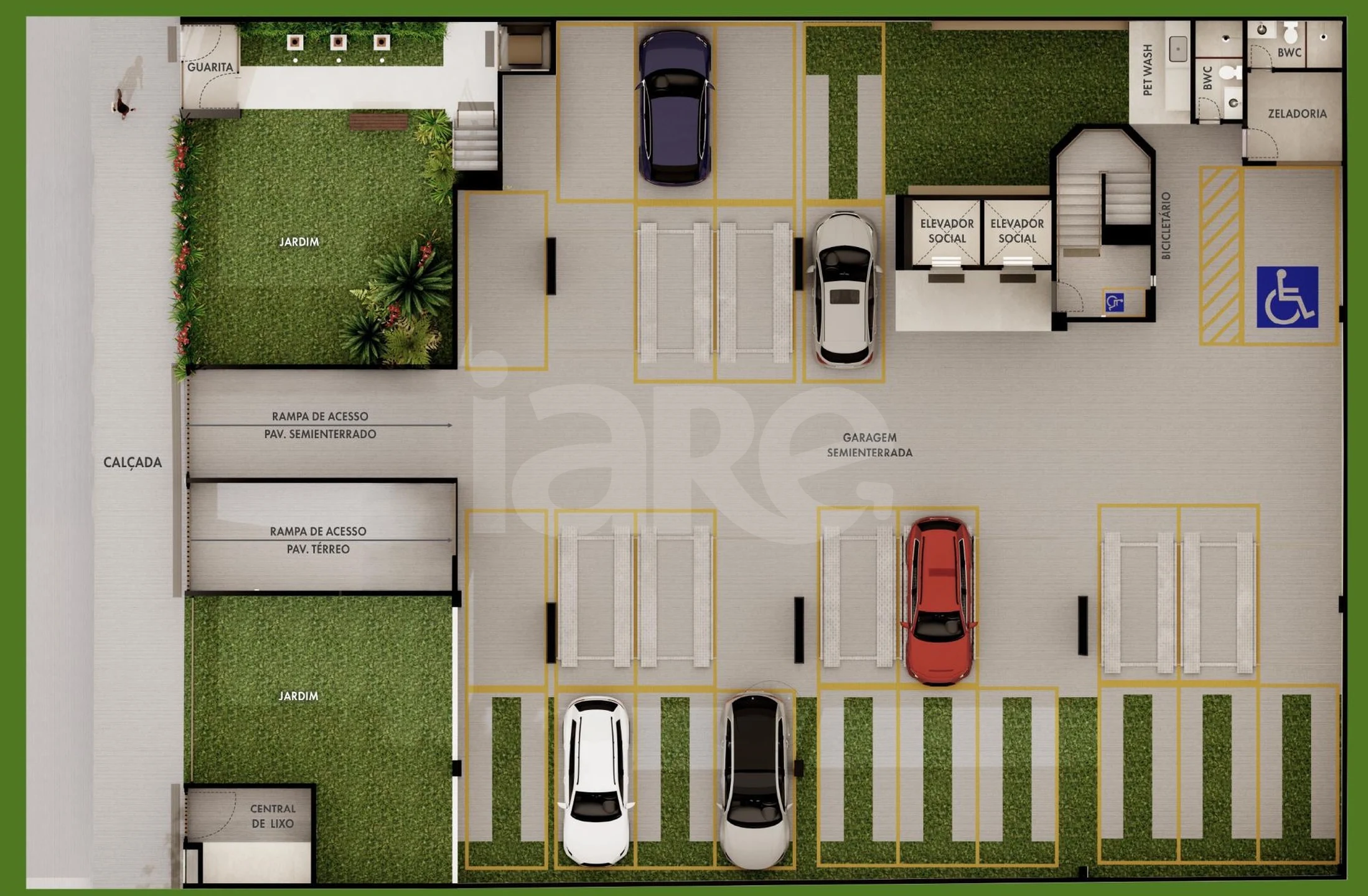 Planta — Pavimento garagem