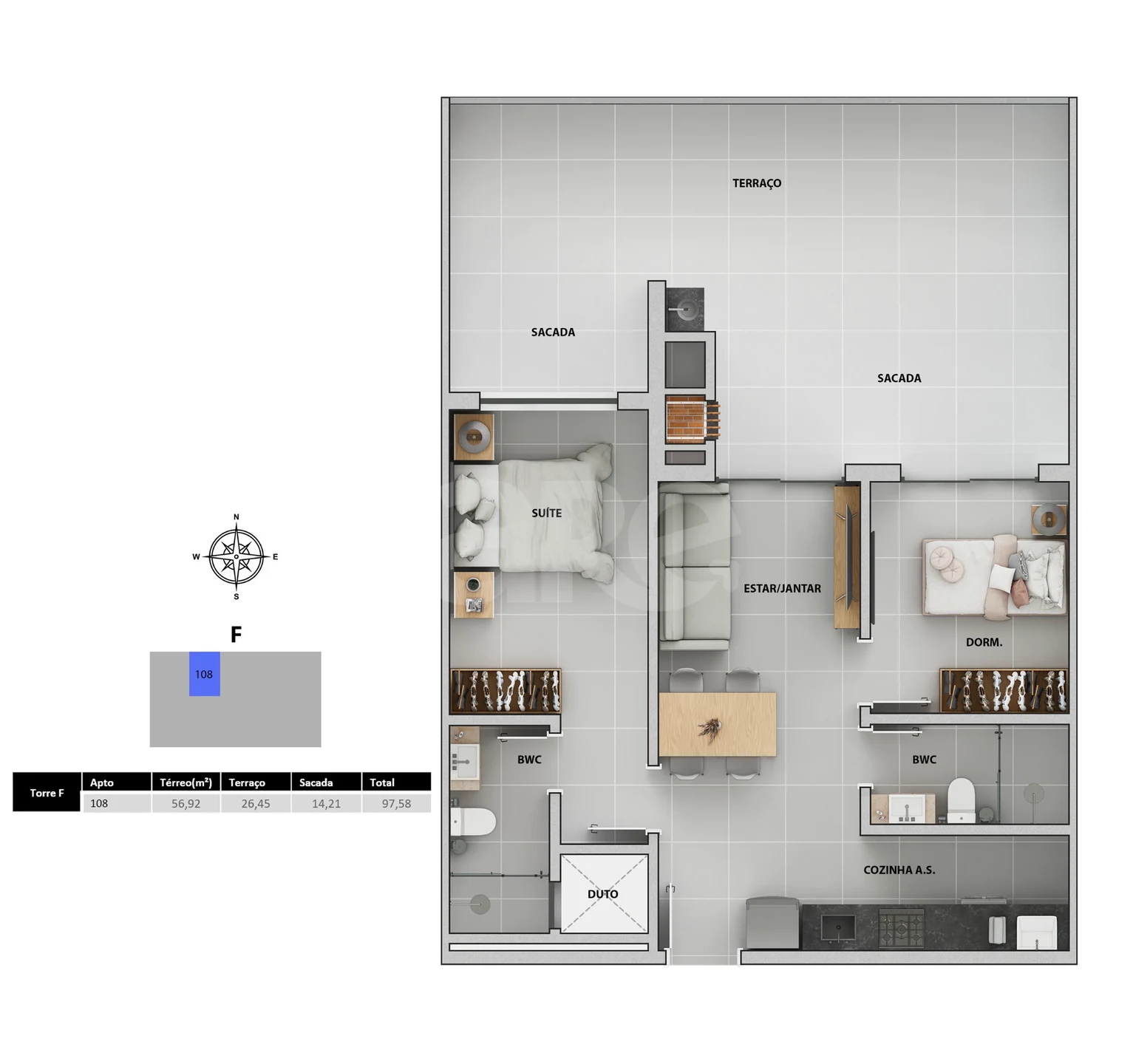 Planta — Garden 103,13 m²