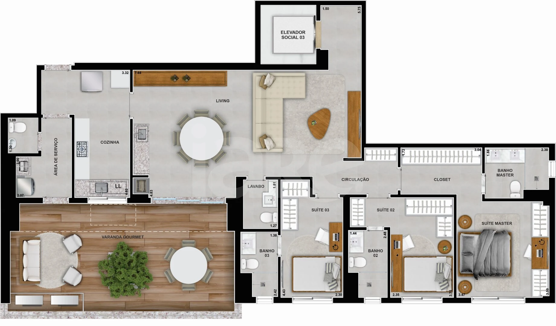 Planta — Garden 177,44 m²