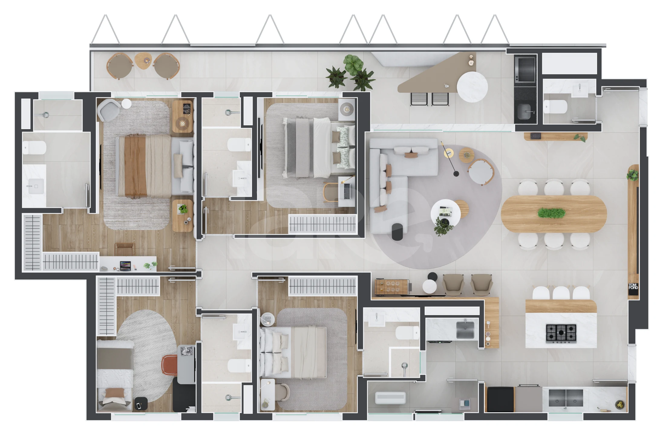 Planta — Apartamento 154,03 m²