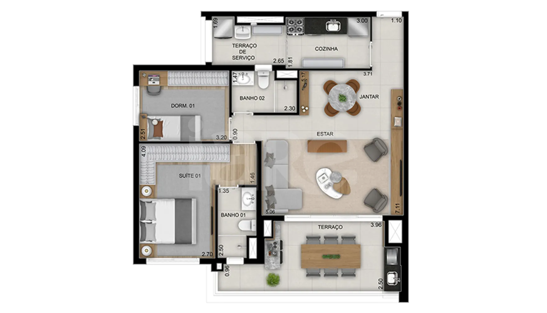 Planta — Garden 94 m²