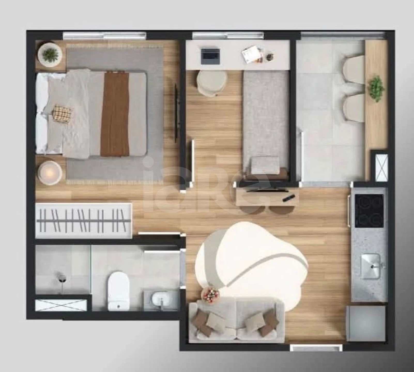 Planta — Apartamento 28 m²