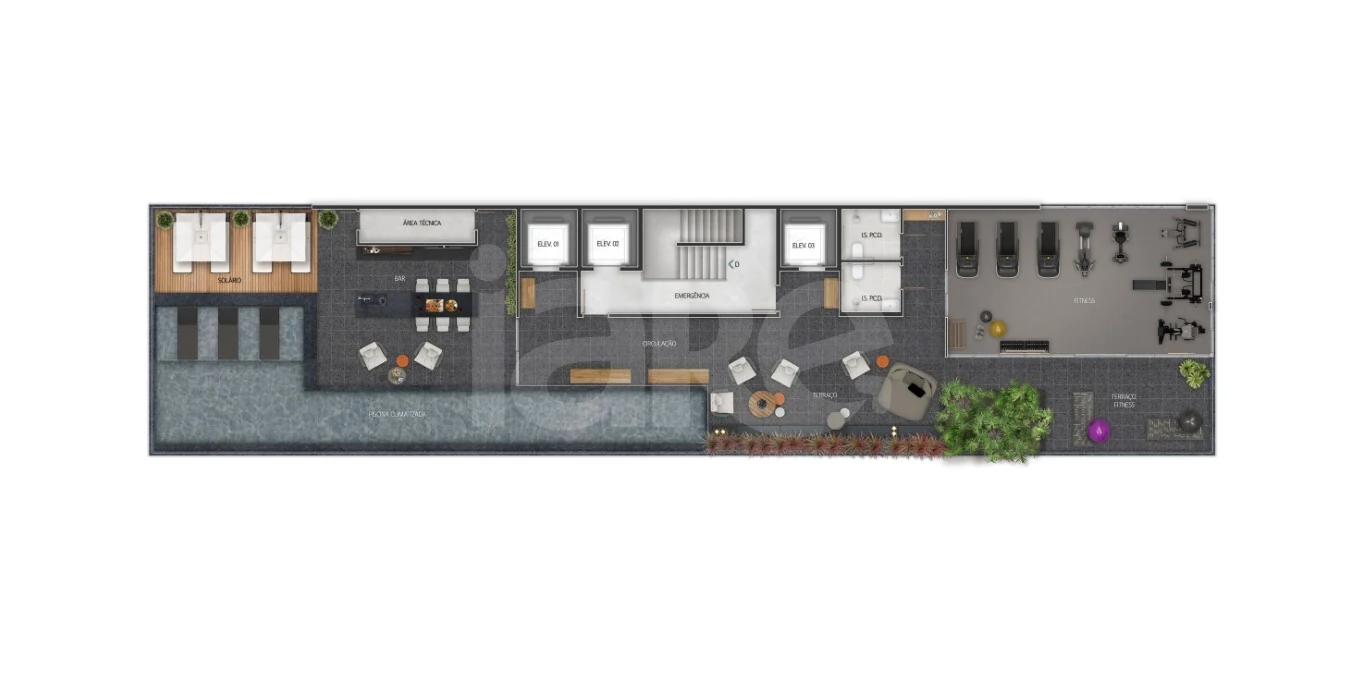Planta — Pavimento rooftop