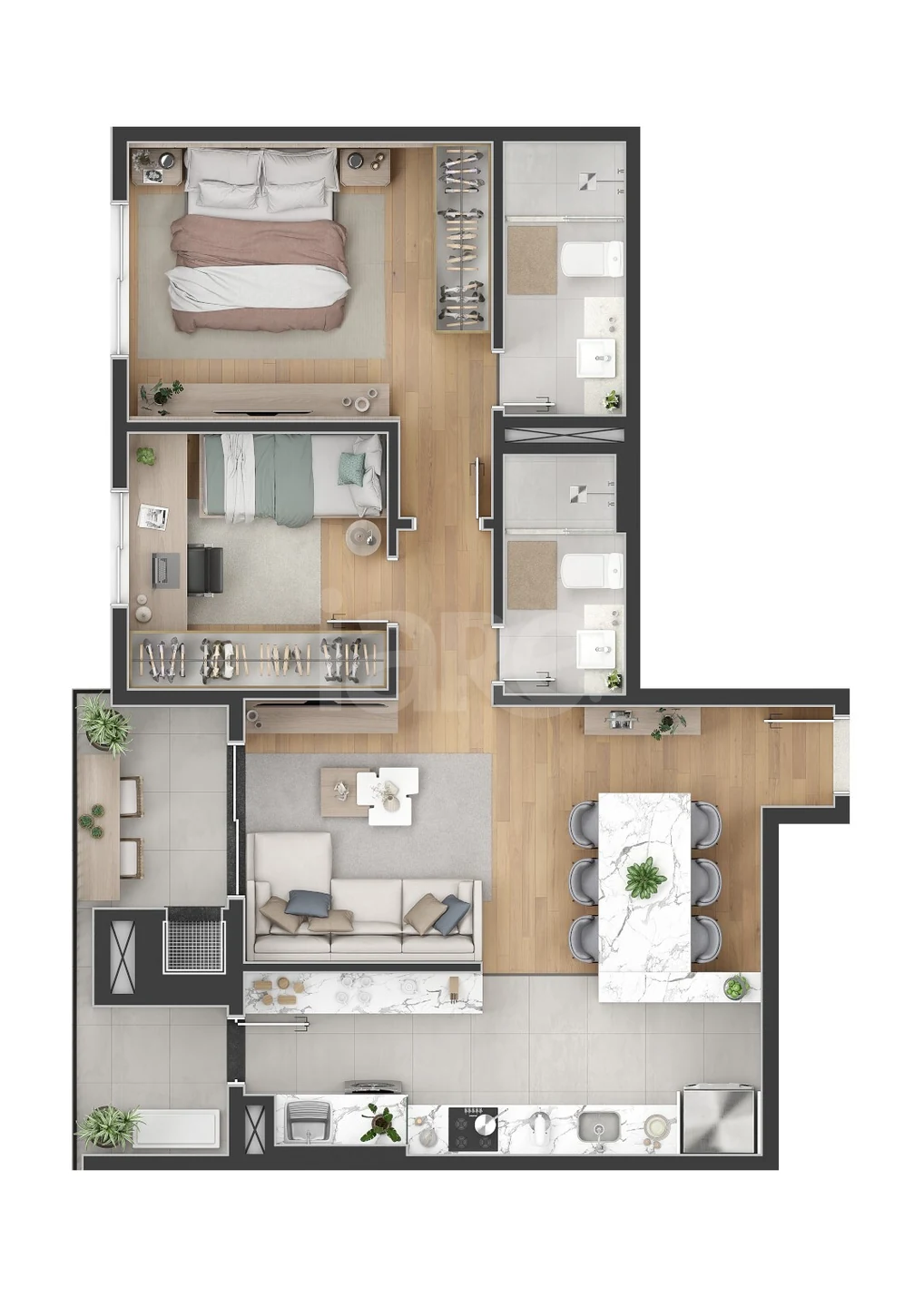 Planta — Garden 67,57 m²