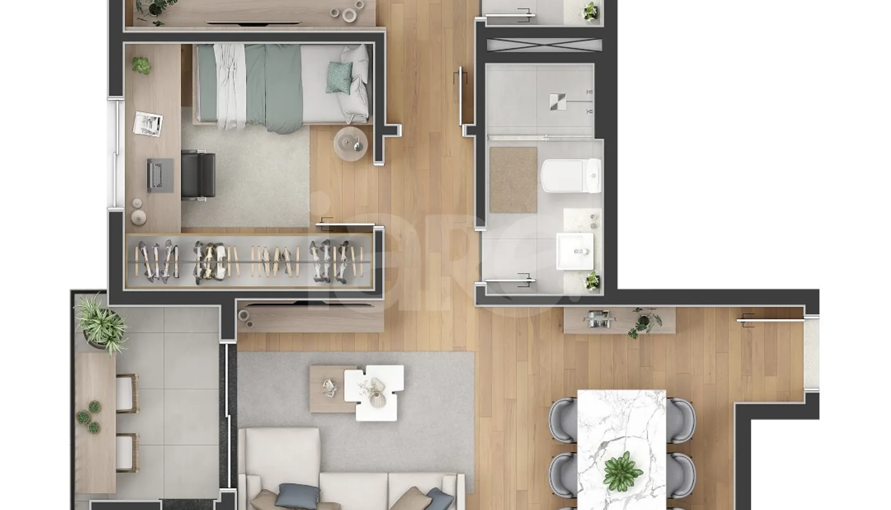 Planta — Garden 67,57 m²