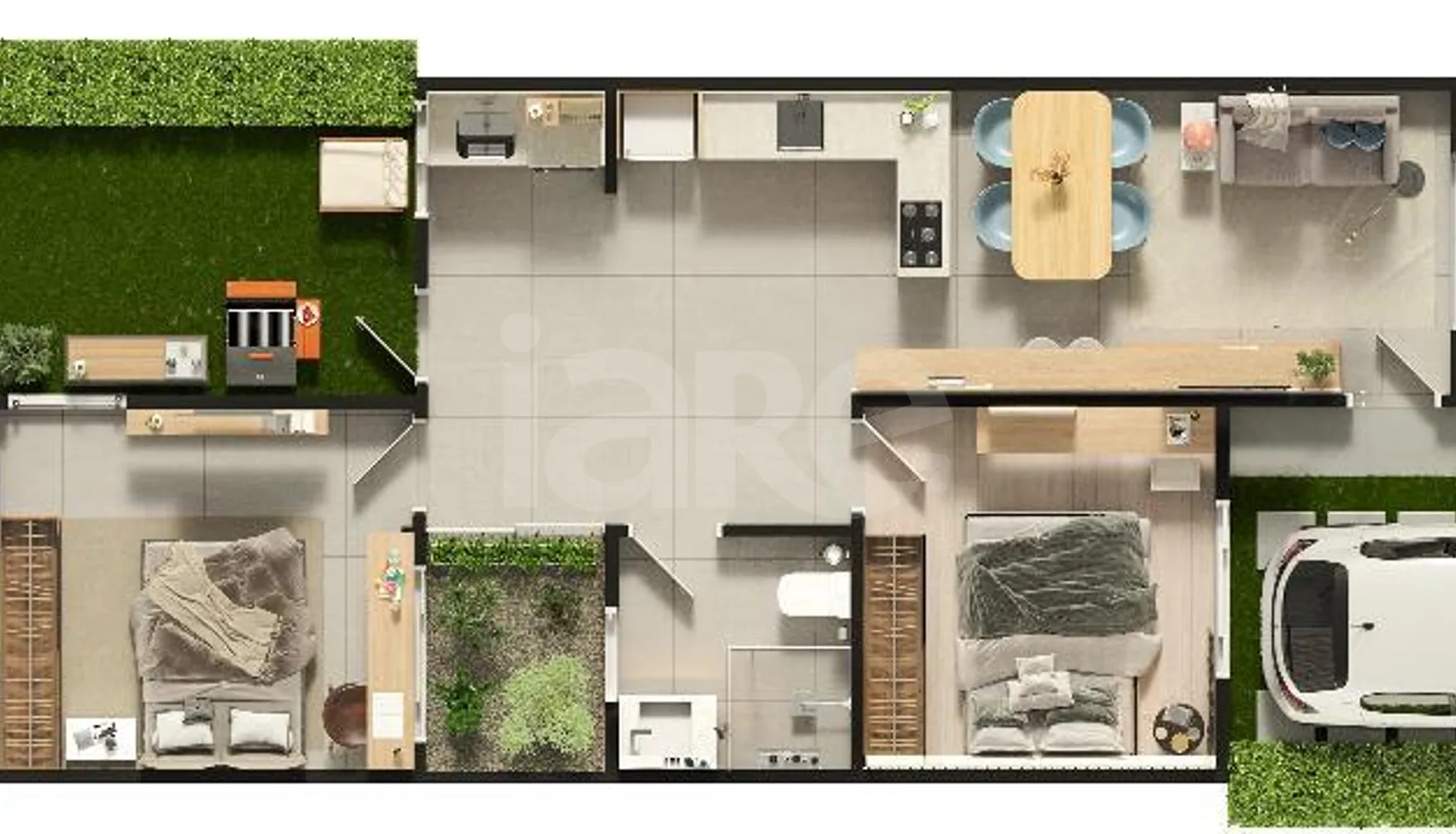 Planta — Casa em Condomínio 43,64 m²
